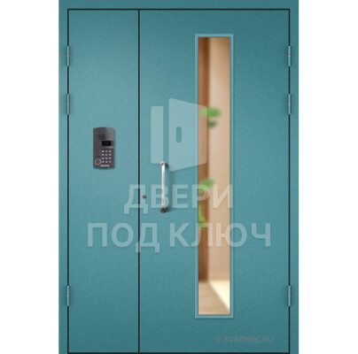 Подъездная порошковая дверь для многоквартирного дома ДПК-13849